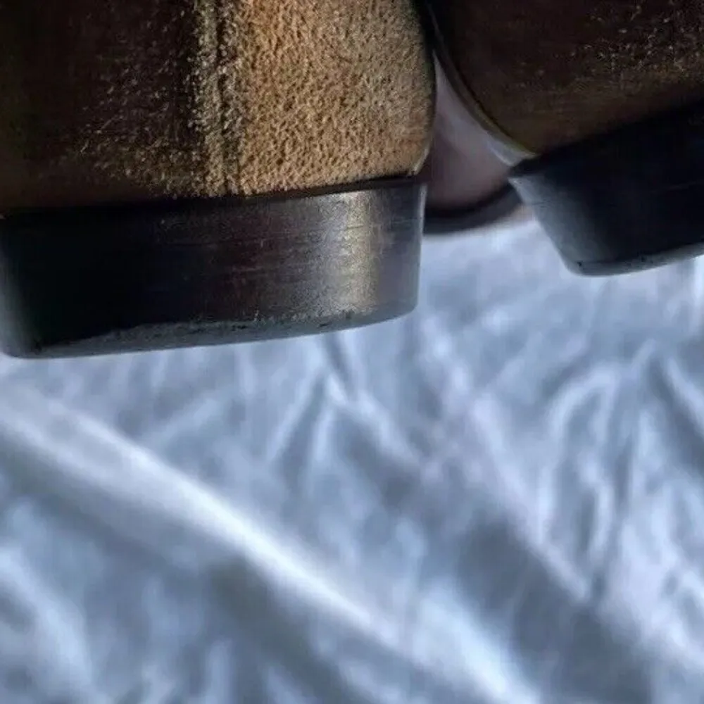 Vintage M Giovanni Z Women’s Leather Long Boots Brown Heel Western Sz 7 Italy - Image 15