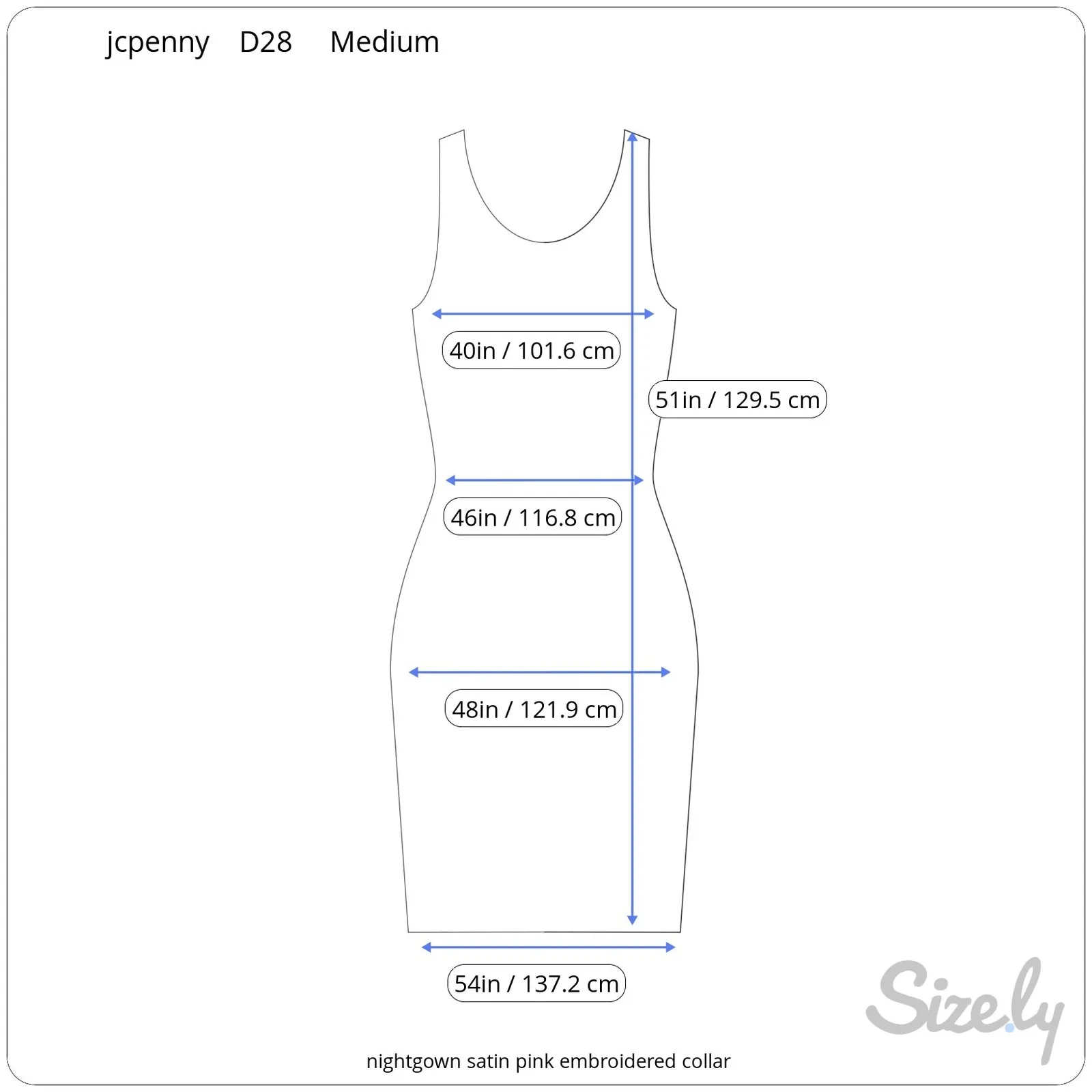 nightgown satin pink embroidered collar Size M - Image 2