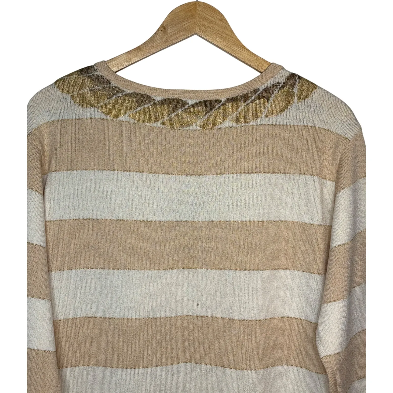 Vintage St. John Collections Santana Striped Nautical Rope Knit Sweater‎ Medium - Image 7
