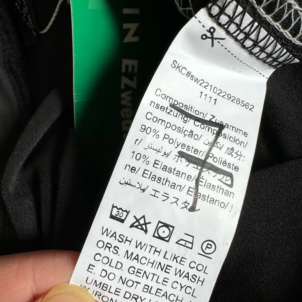 SHEIN black with white stripes‎ pull on pants size M (6) - Image 3