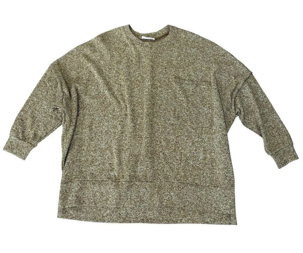 Zenana Women's Brown Crew Neck Pullover Sweater Size M Casual - Image 1