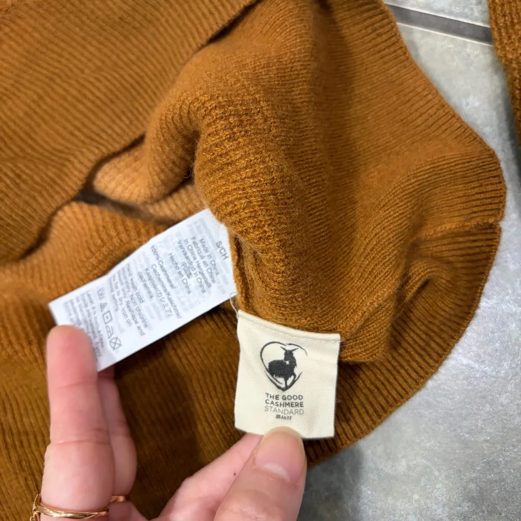 Madewell Dip-Dye Cashmere Shrunken Sweatshirt Women's S Casual Comfy Preppy City - Image 5