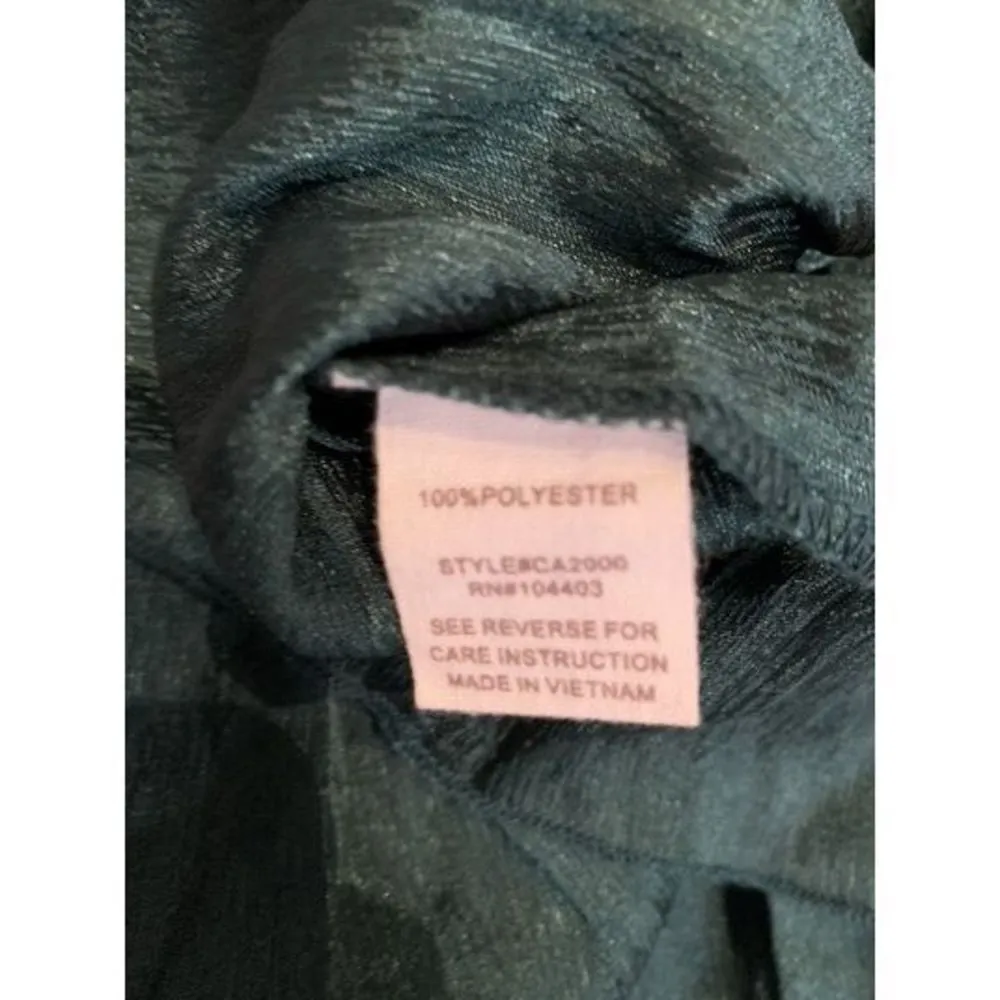 NWOT By The River Women’s Emerald Green Smocked Bodice Peplum Blouse Siz… - Image 5