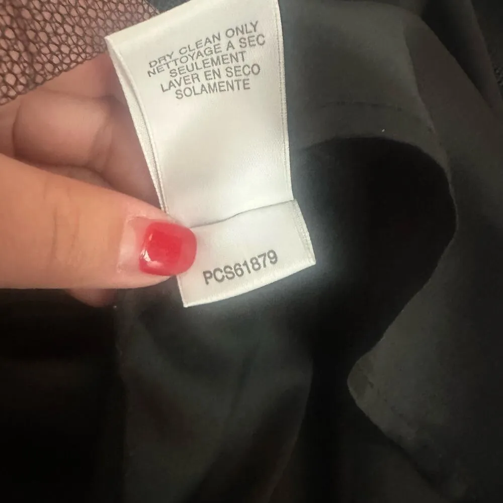 BCBGMAXAZRIA Black Thin Strap Tulle Skirt Satin Cocktail Midi Dress Size 6 Gala - Image 7