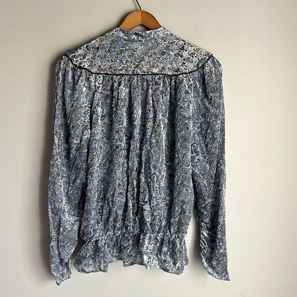NEW ZADIG & VOLTAIRE Tori top in Blue Paisley - Image 3