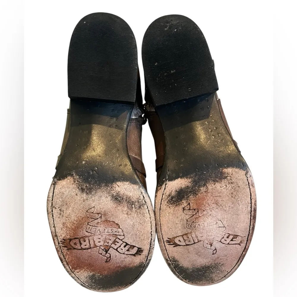 Freebird by Steven Strappy Leather Sammi Western Booties (retired style), Sz 8 - Image 14