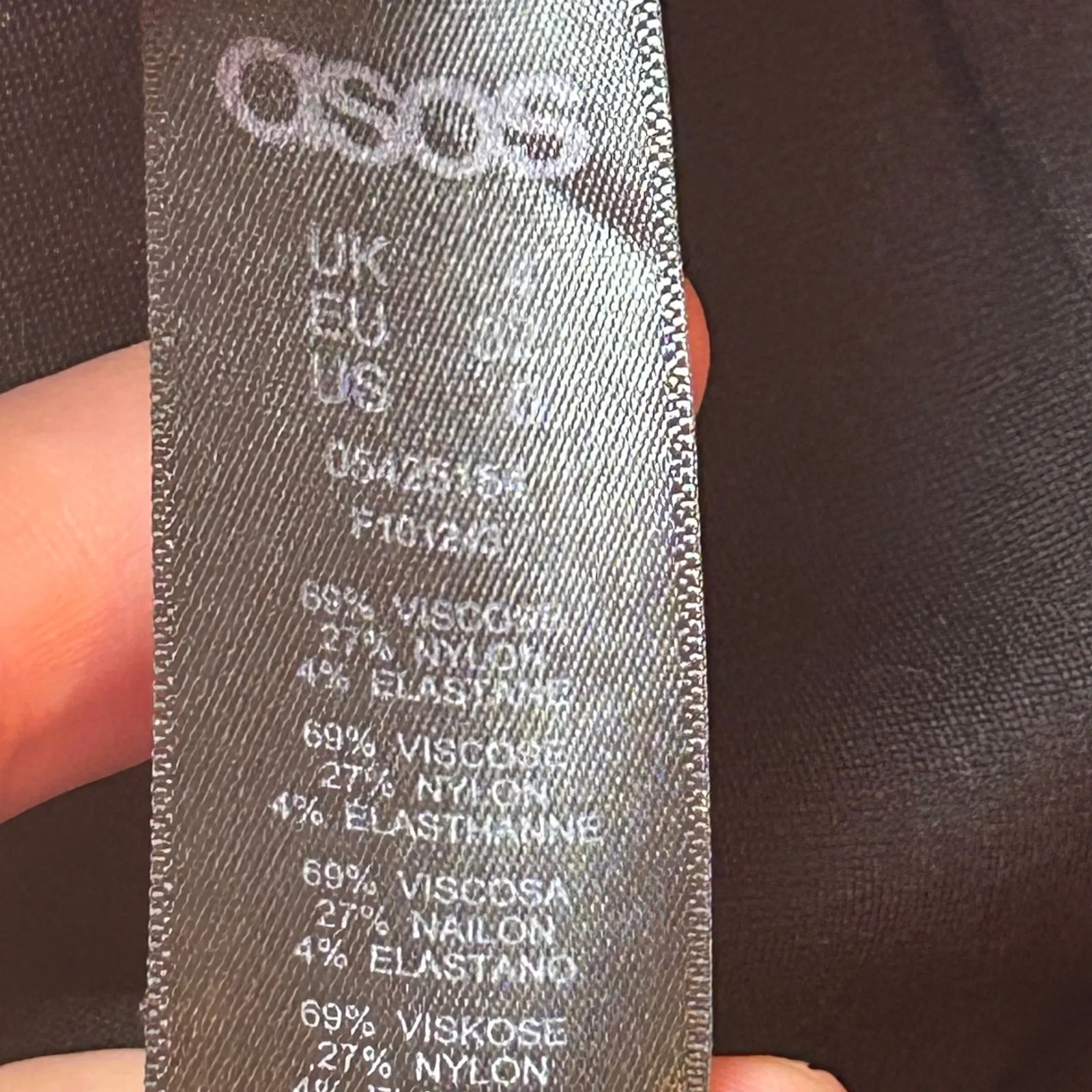 ASOS Black High Waisted Zipper Side Slim Leg Pants Womens Size 0 - Image 8