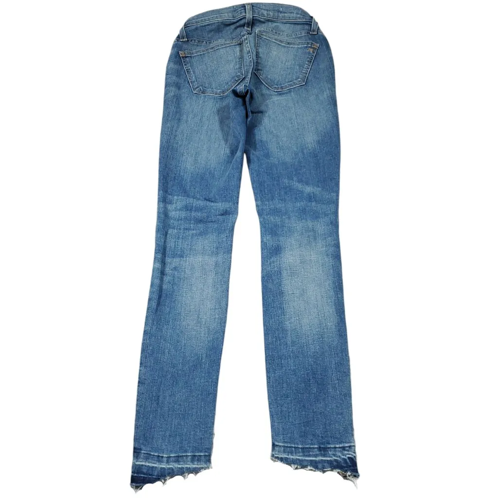 READ Madewell Maternity Side-Panel Skinny Jeans Size 24 Blue Adjustable Edition - Image 3