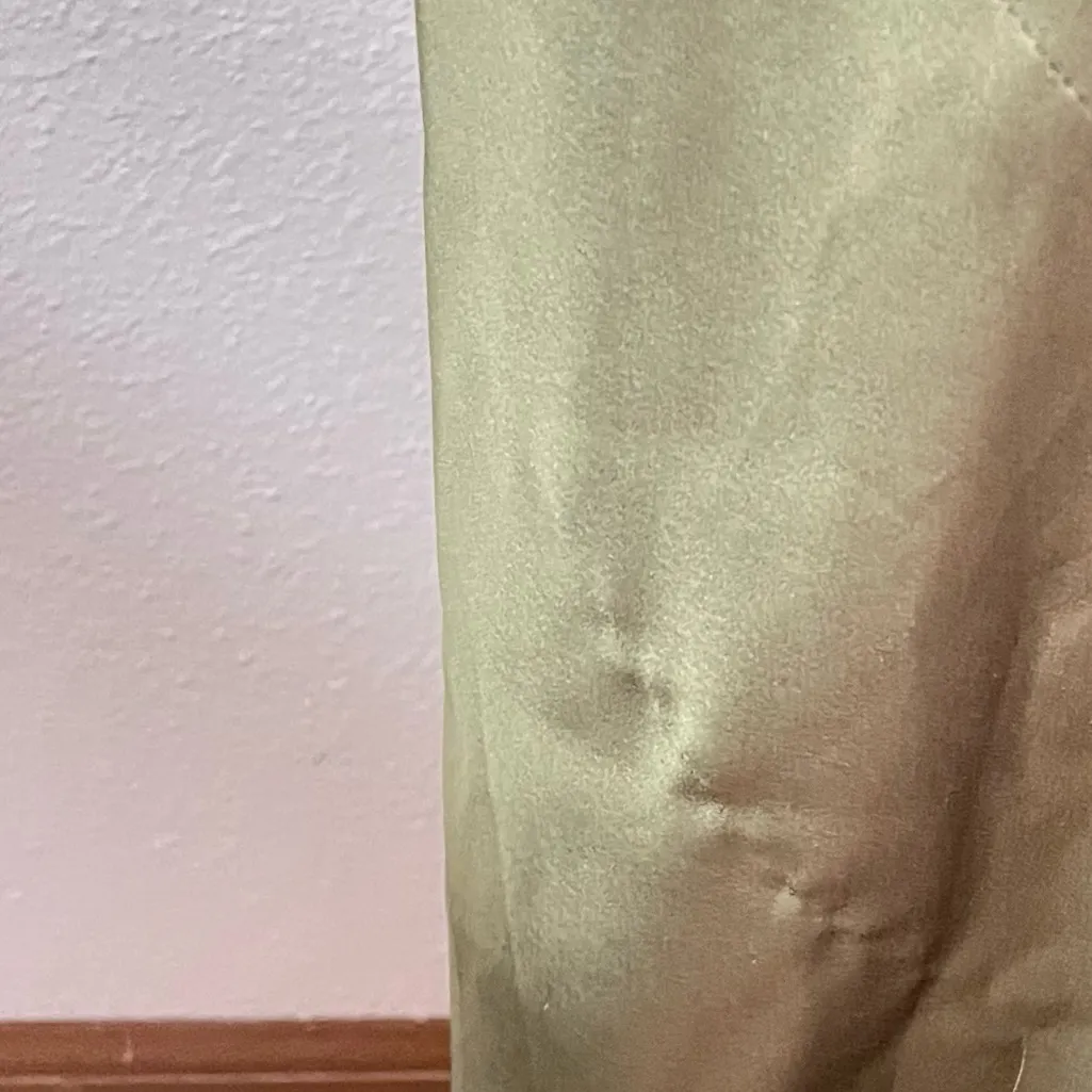 Show Me Your Mumu Jasmine Halter Maxi Dress in Olive Luxe Satin Medium Altered - Image 6