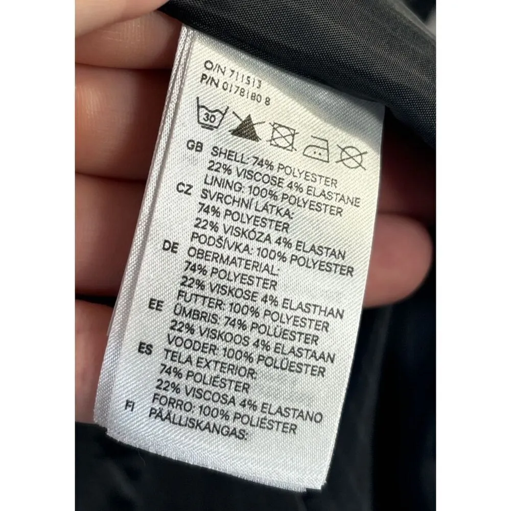 H&M Women's Grey Tailored Fit One Button Blazer Jacket sz 2 Career Prep Academia - Image 4