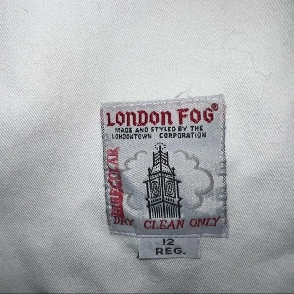 VINTAGE London fog white double breasted  peacoat size 12 - Image 9