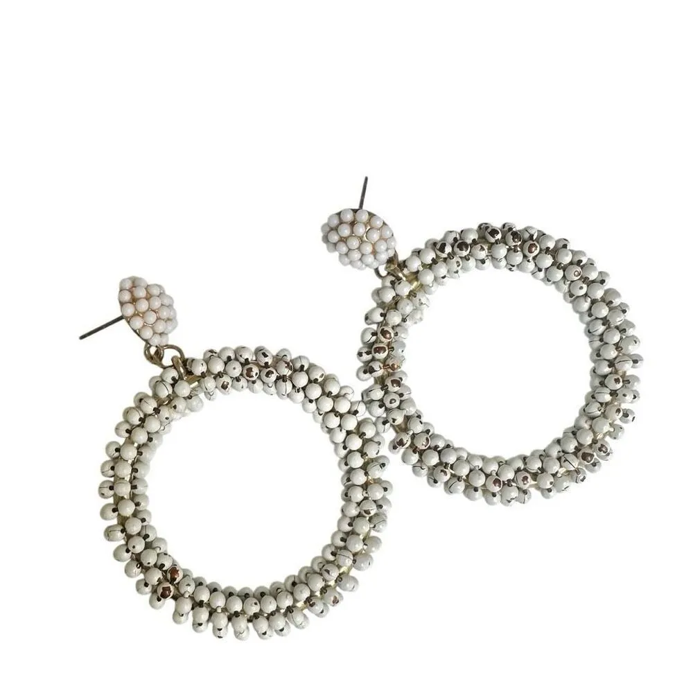 Baublebar Sugarfix white beaded statement earrings - Image 7