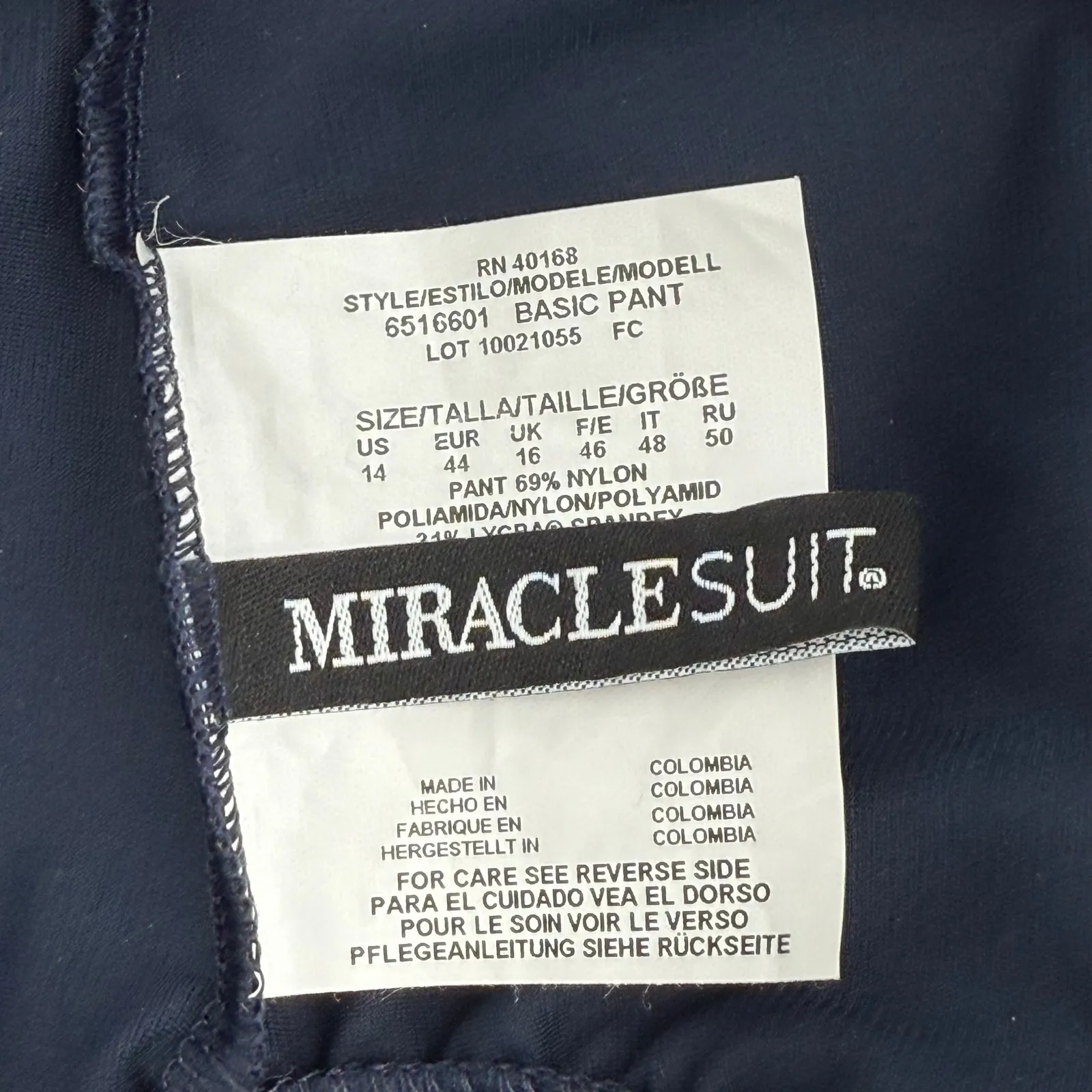 MIRACLESUIT Basic Pant Swim Bottoms Size 14 NEW Navy #6516601 NWOT Full Coverage - Image 5