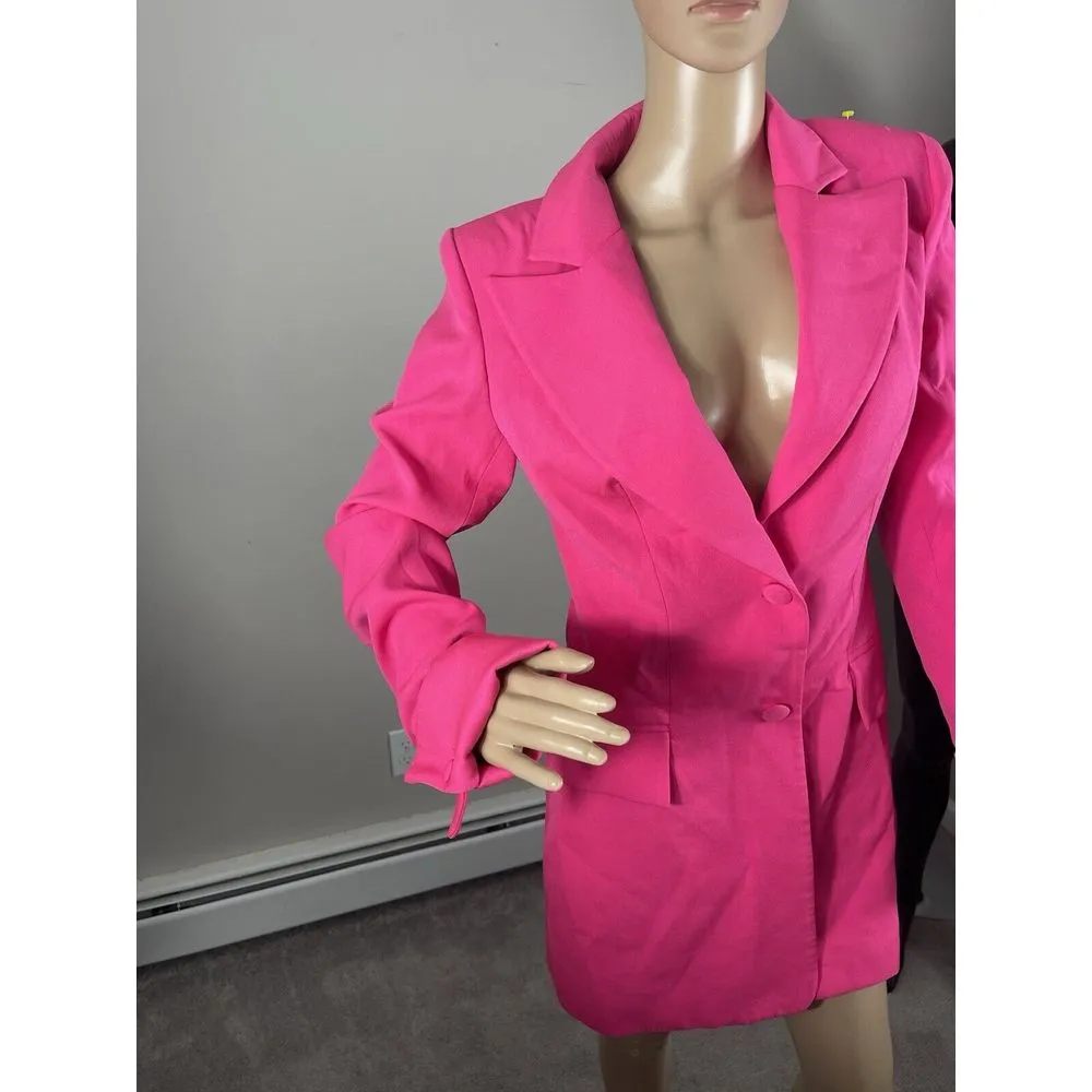 Ellae Lisque Hot Pink Center of Attention Blazer Size S Date Night‎ Party - Image 8