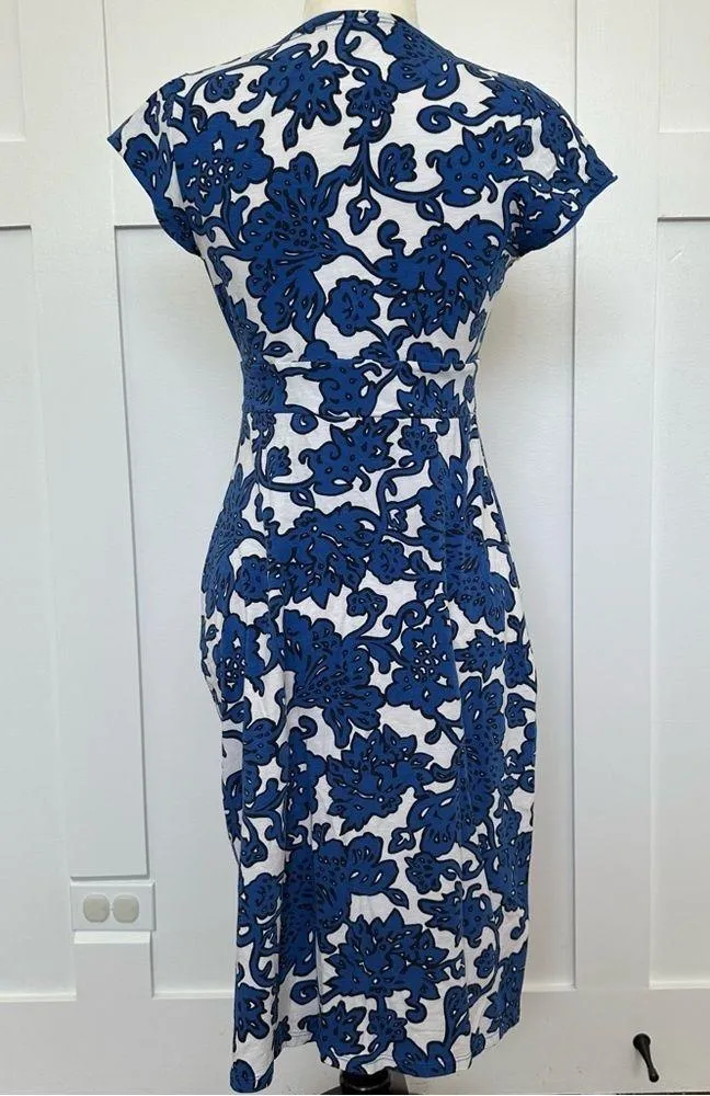 Boden Blue Floral Summer Dress Size 4 - Image 5