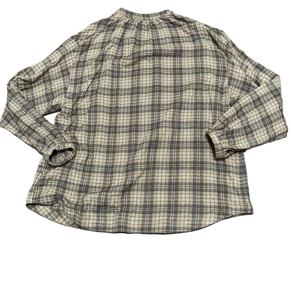 Free People Women's Northern Bound Pullover Top Beige Size Large - Image 4