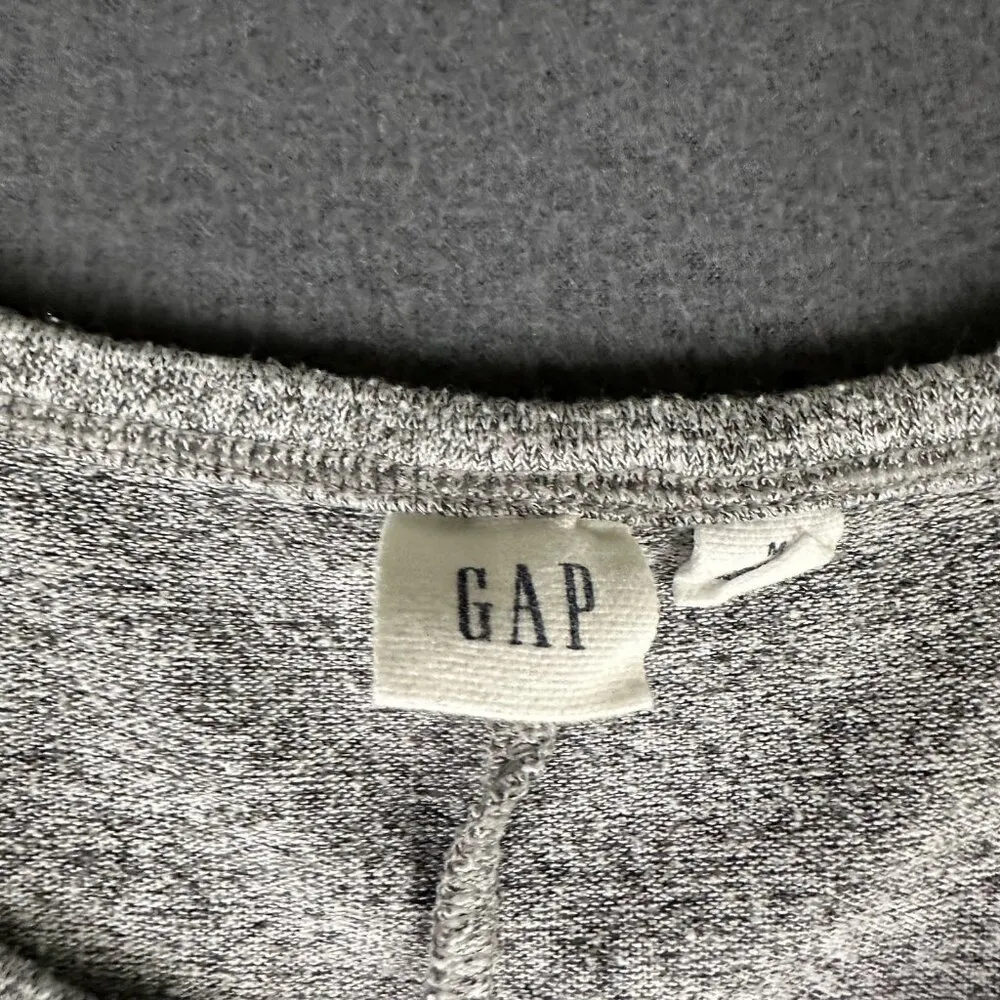 GAP Dress Womens Medium Gray Long Sleeve Knit Swing Light Grey Marled Casual - Image 3