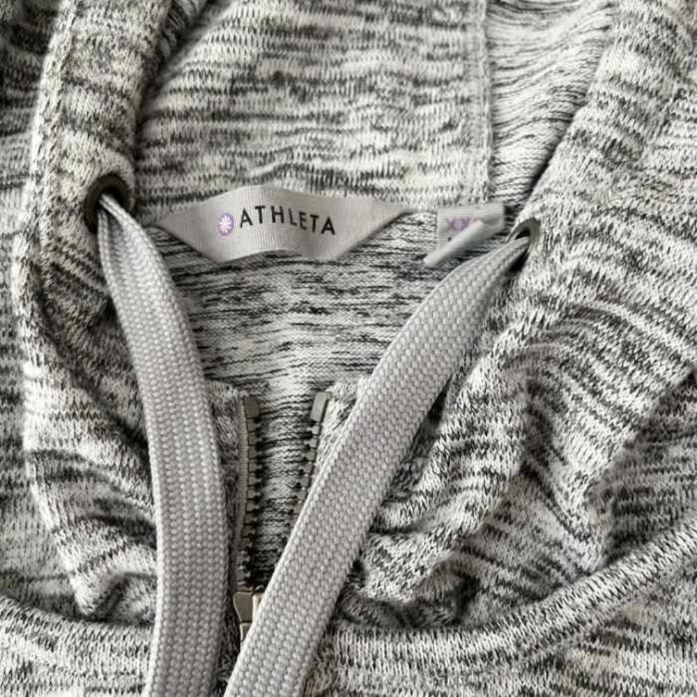 Athleta Gray Heathered Batwing &‎ Robin Full Zip Sweat Jacket - Image 2