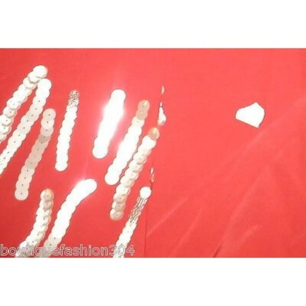 New $495 Womens Josie Natori S NWT Silk Blouse Caftan Top Orange Gold Designer - Image 3