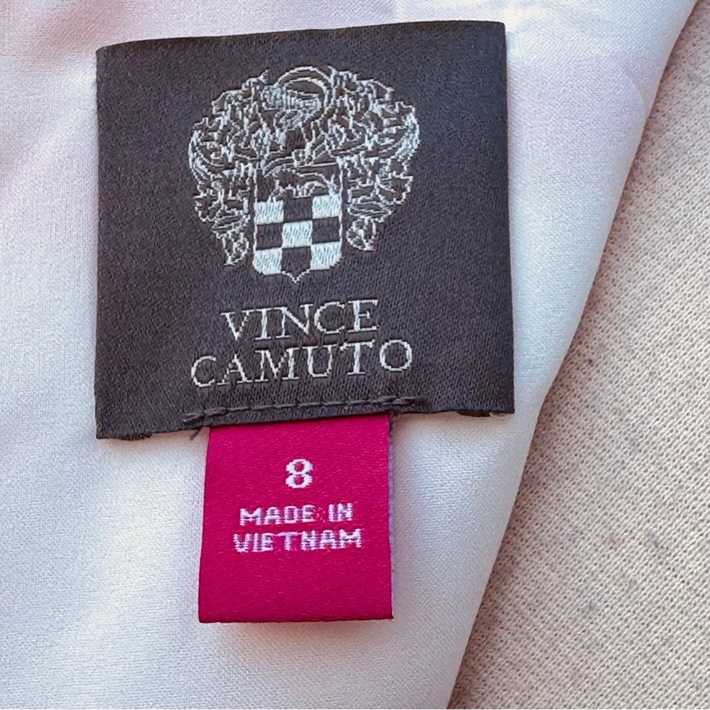 Vince Camuto Stripe Jacquard Dress in Coral White & Gold - Image 15