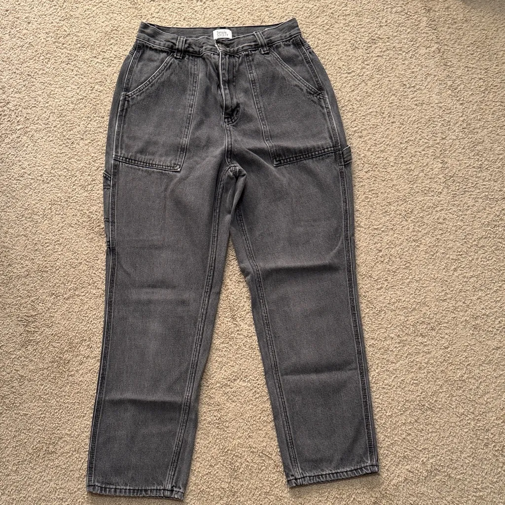 Women's Gray Flare Jeans - Image 2