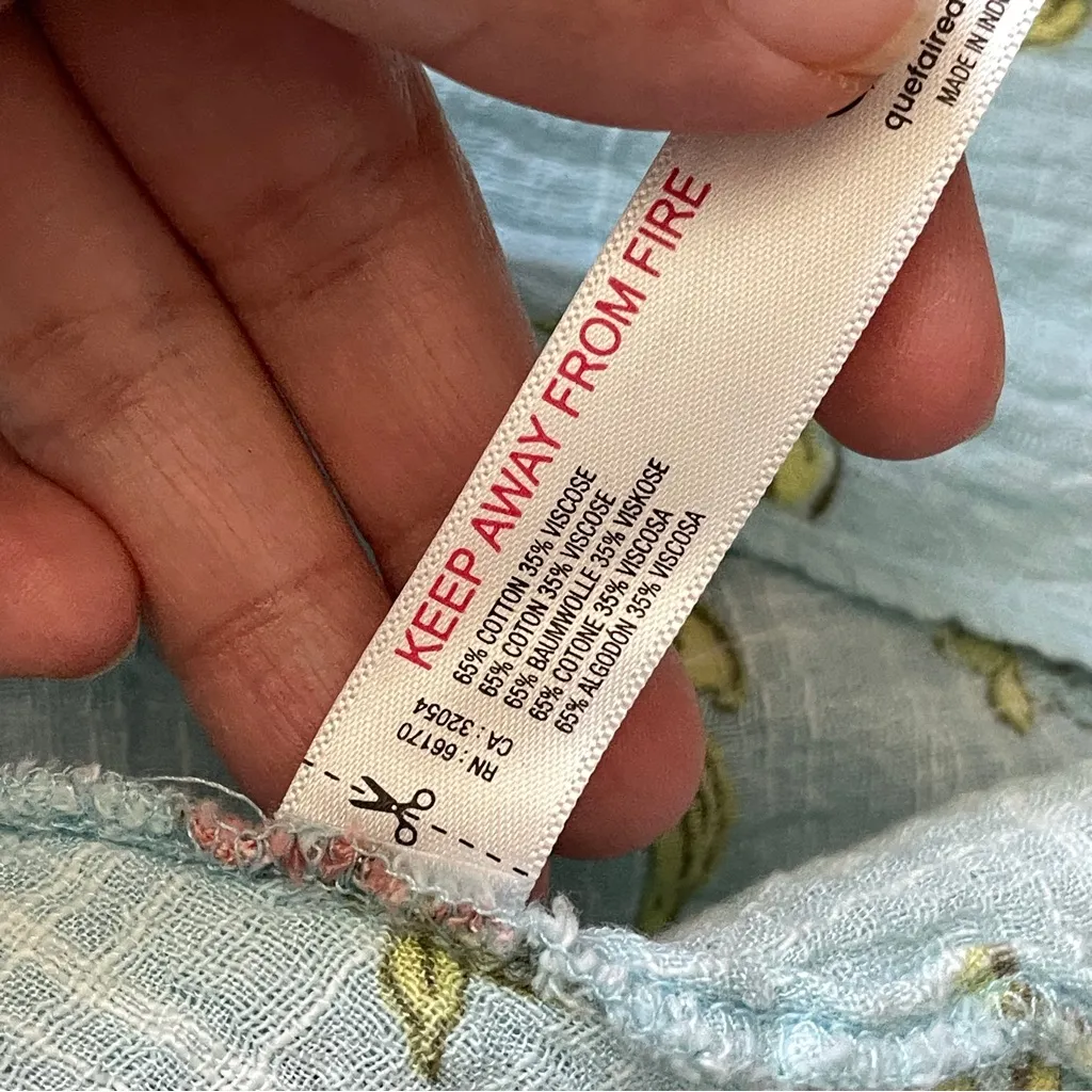 Urban Outfitters Tank cotton gauze lily babydoll slit womens Blue xsmall lounge - Image 6