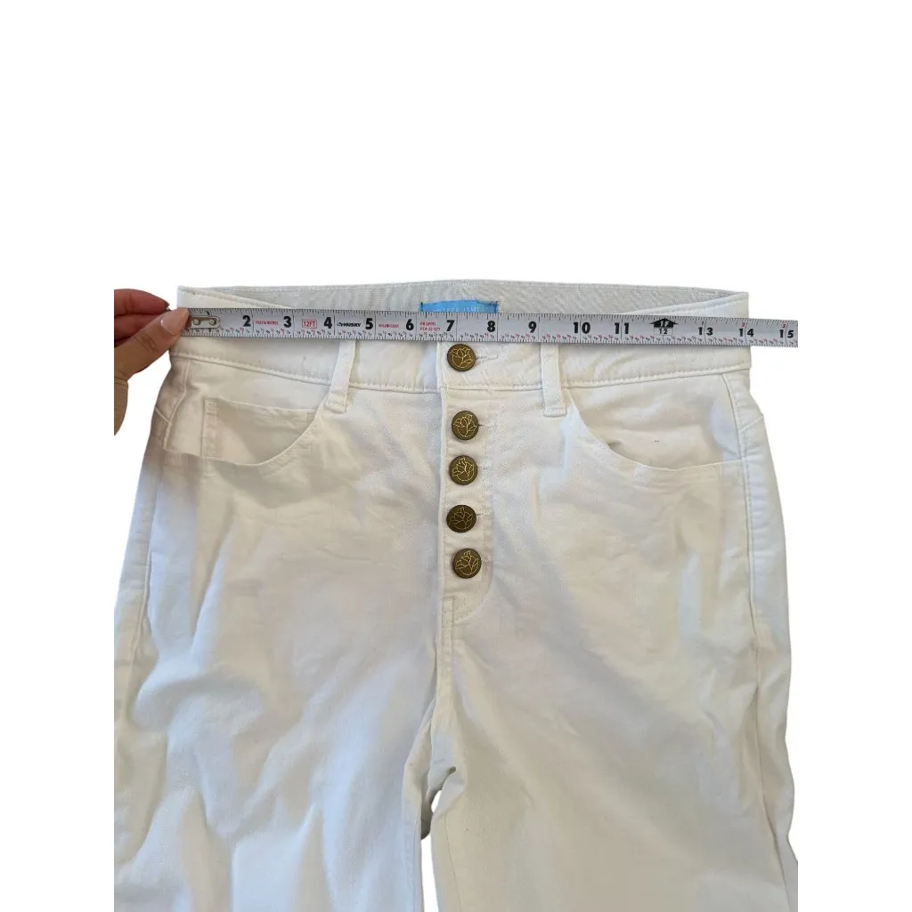 DRAPER JAMES RSVP White Stretch Button Fly Jeans Size 6 - Image 8
