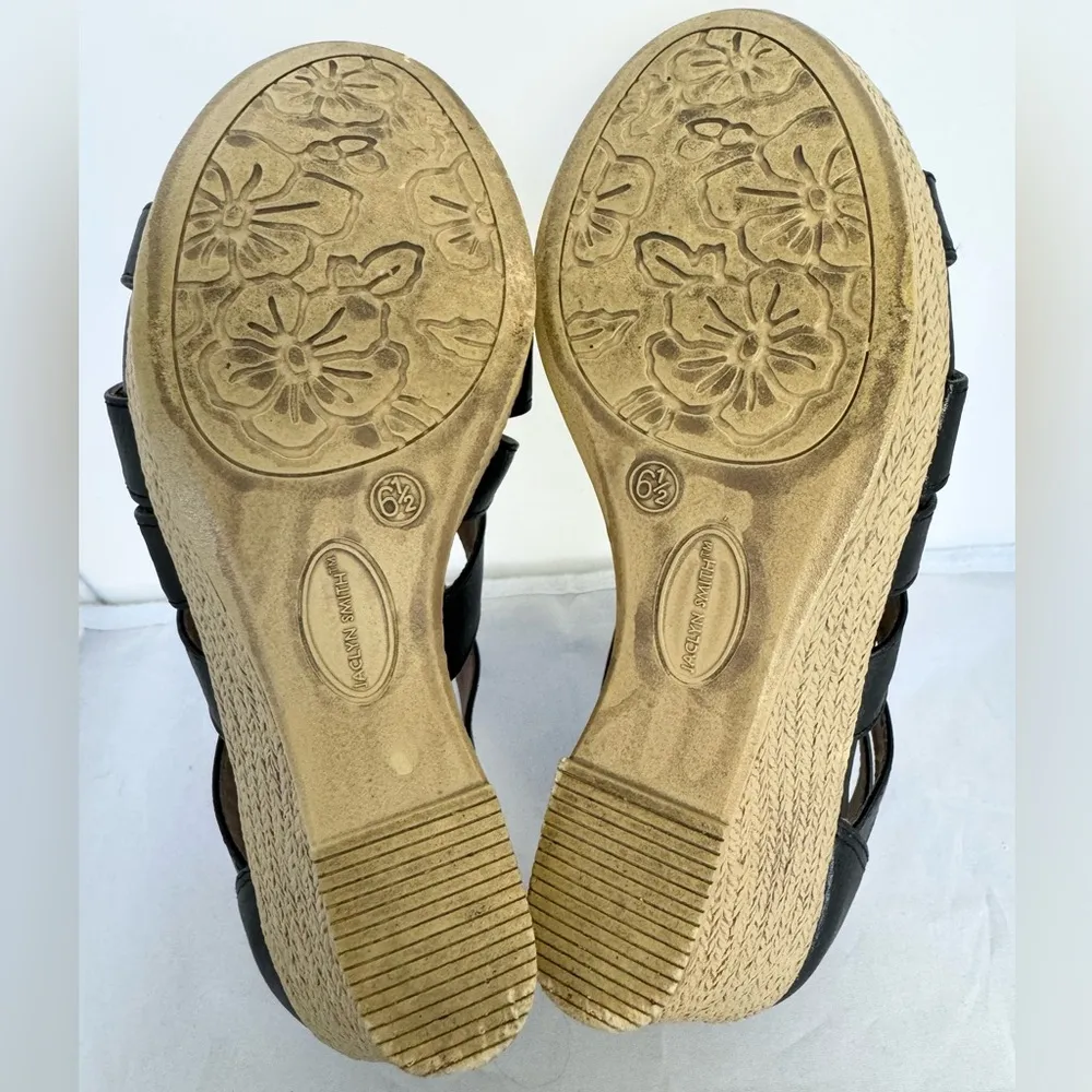 Jaclyn Smith Abby Boho Espadrille Wedge Zip Retro 70s Style Sandals Shoe Sz 6.5 - Image 8