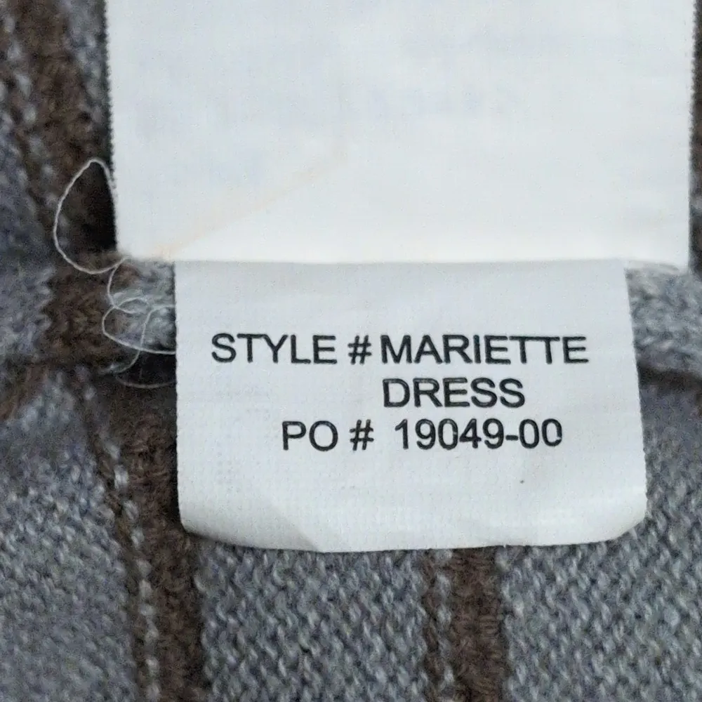 PrAna Mariette Dress Gray Hooded V-Neck Striped Sweater Size M - Image 8