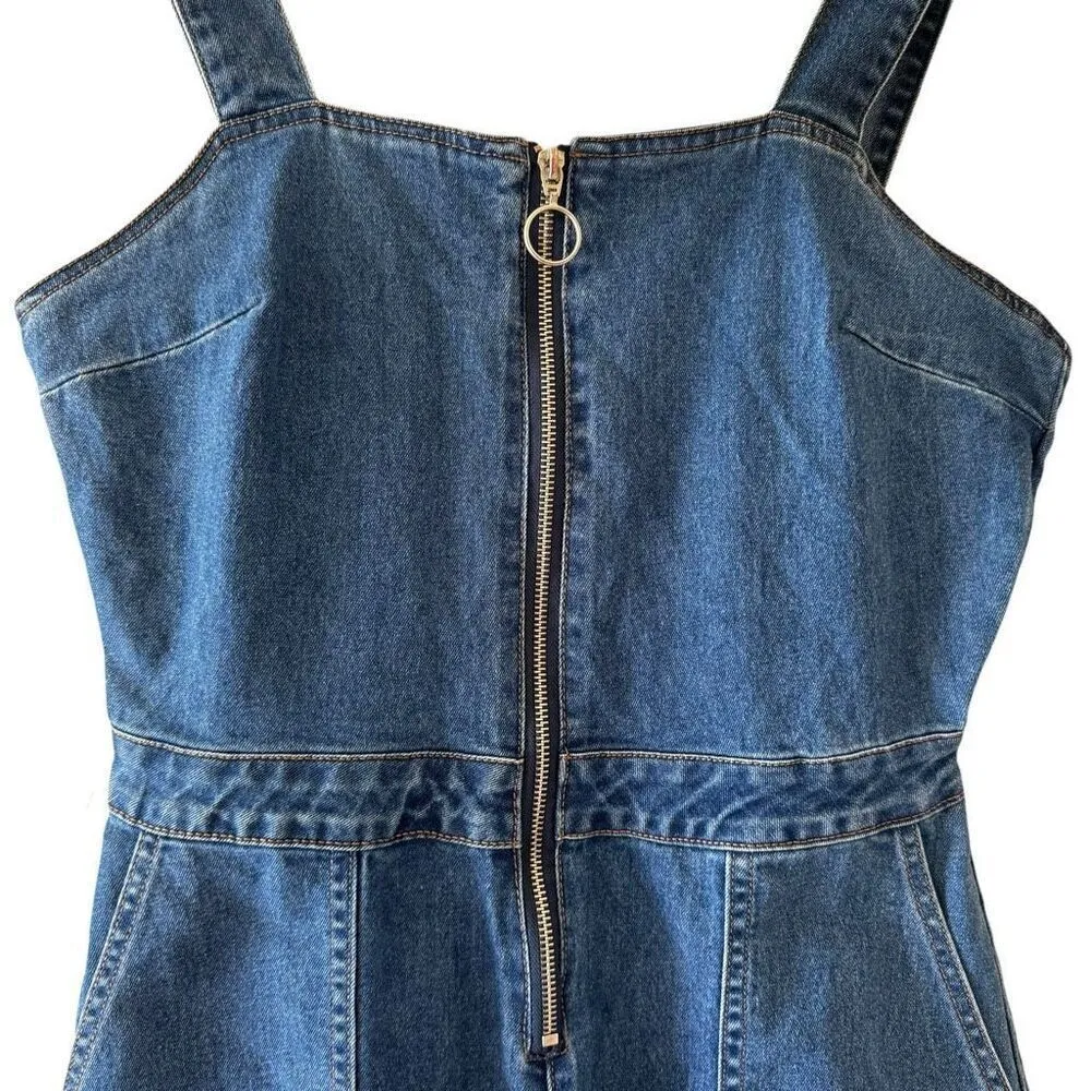 Rue 21 Denim Bohemian Blue Wide Leg Y2K Women’s Jeans Sz  M - Image 2