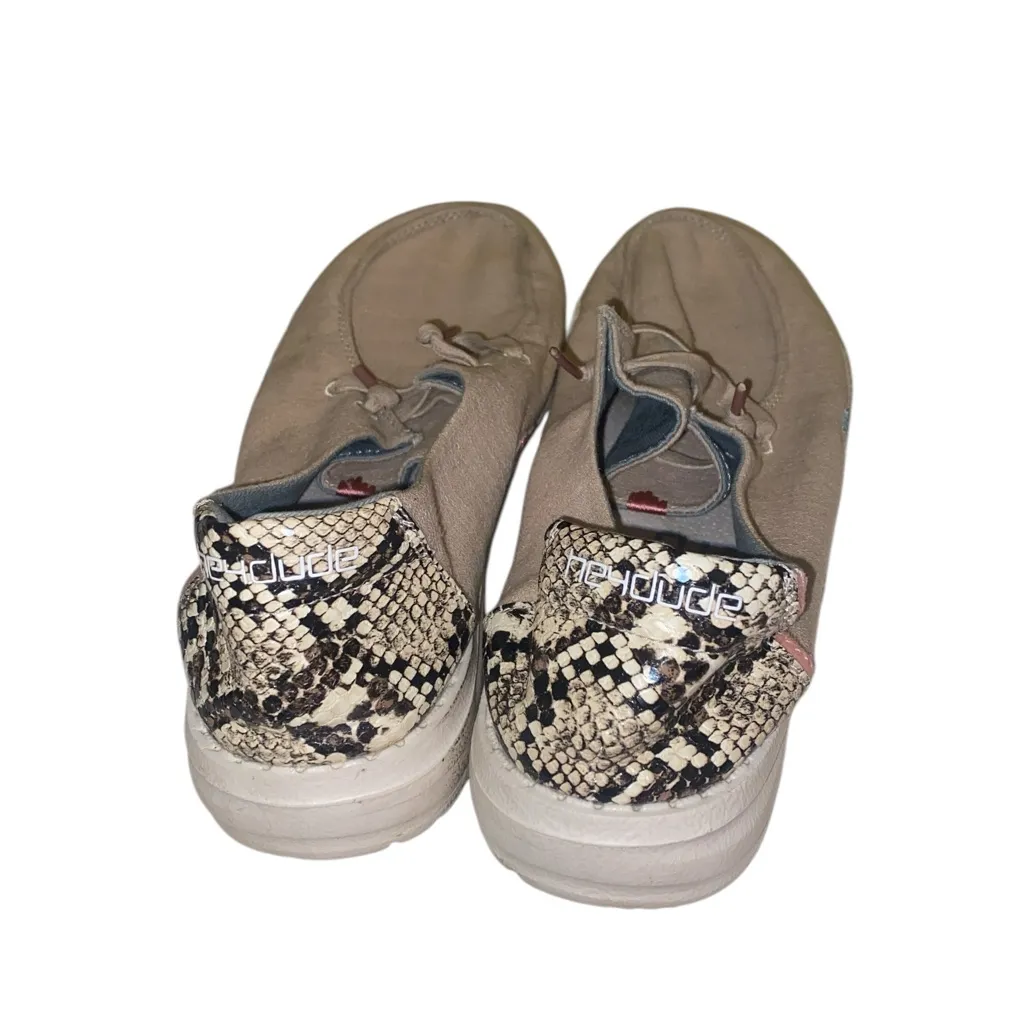 Hey Dude Wendy Snake Linen Coffee Slip On Loafer Comfort Shoes Women’s size 7 - Image 3