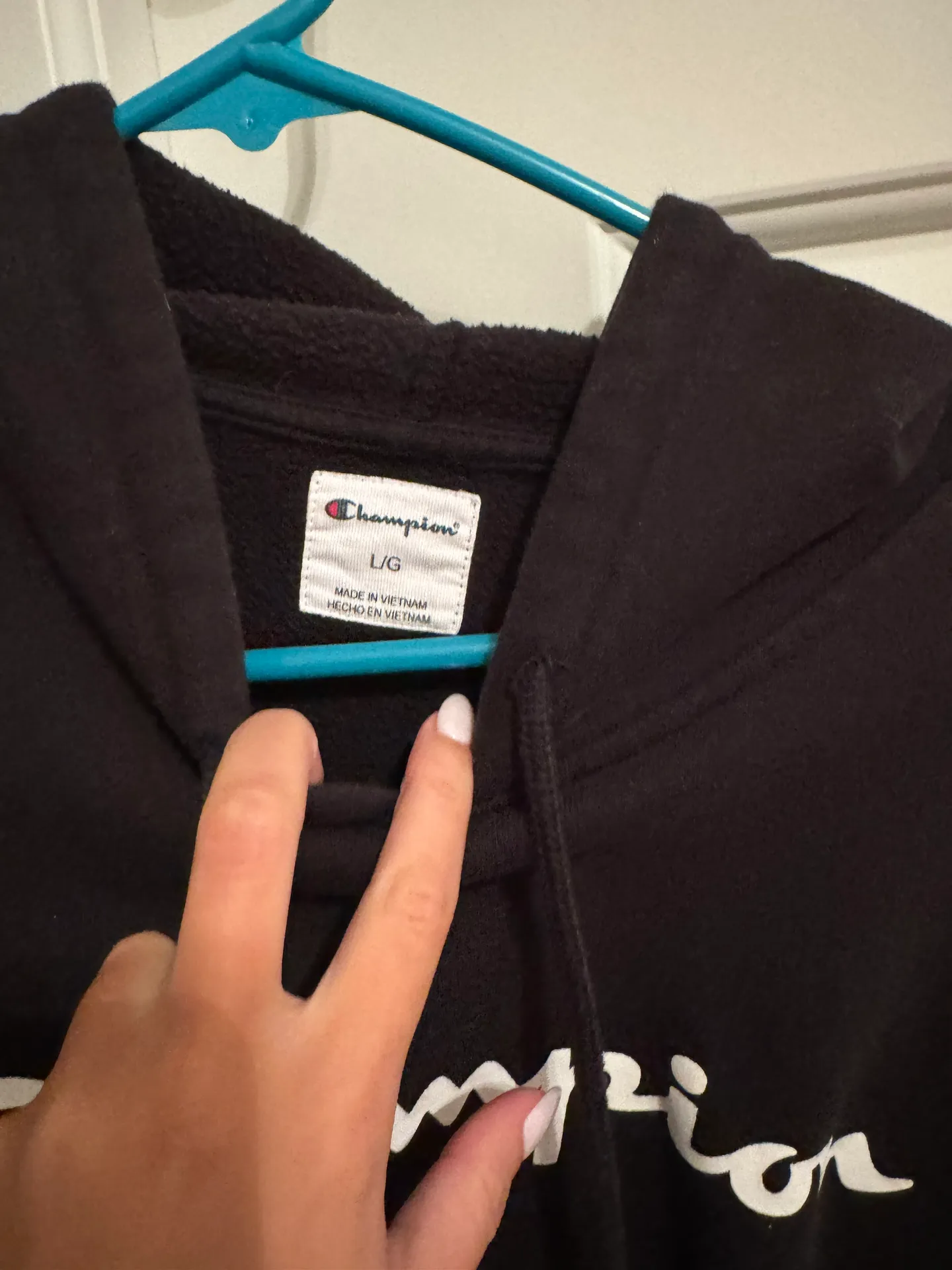 black  hoodie unisex size large - Image 2