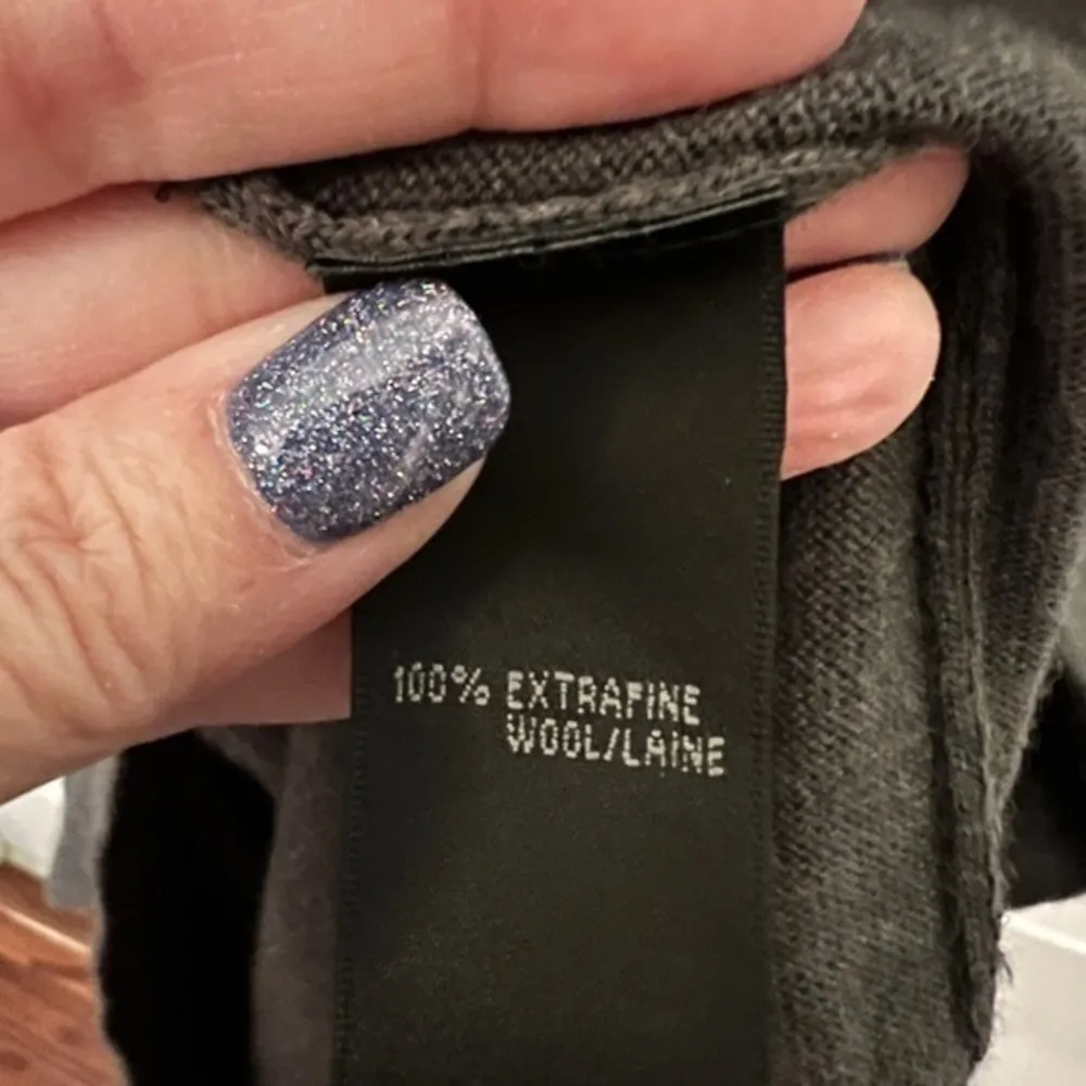 LAFAYETTE 148 NEW YORK S Extra Fine Wool Gray Sweater Dress - Image 7