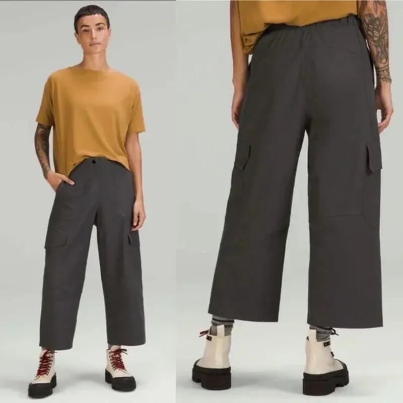 Lululemon Light Utilitech Cargo Pocket High-Rise Crop Graphite Grey 32 - Image 7