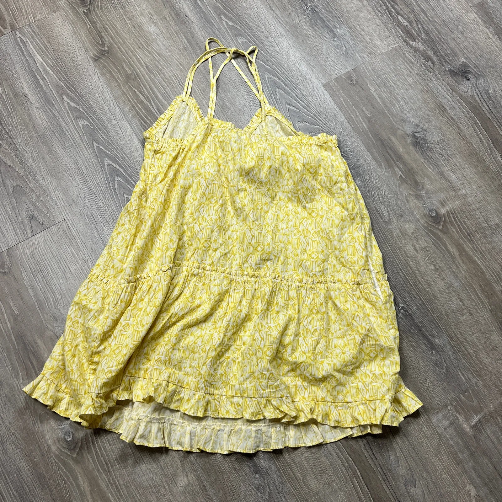 Universal Thread Women's Yellow Floral Sleeveless Pintuck Dress - XL - NWOT - Image 6
