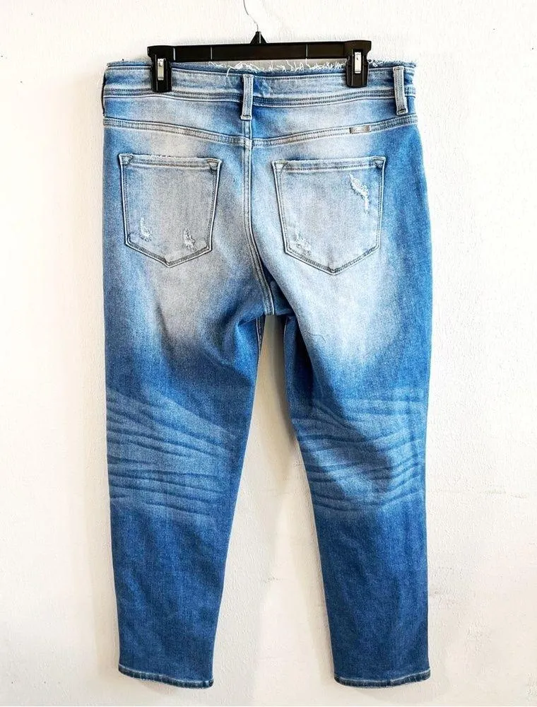 KanCan Jeans Medium Wash High Rise Relaxed Fit Jeans Sz 13/30 EUC Distressed - Image 14