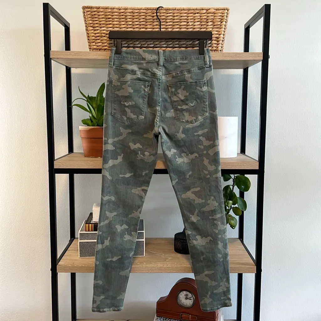 Hudson Jeans Barbara Super Skinny Mid-Rise Camo Print Stretch Ankle Jeans, 27 - Image 5