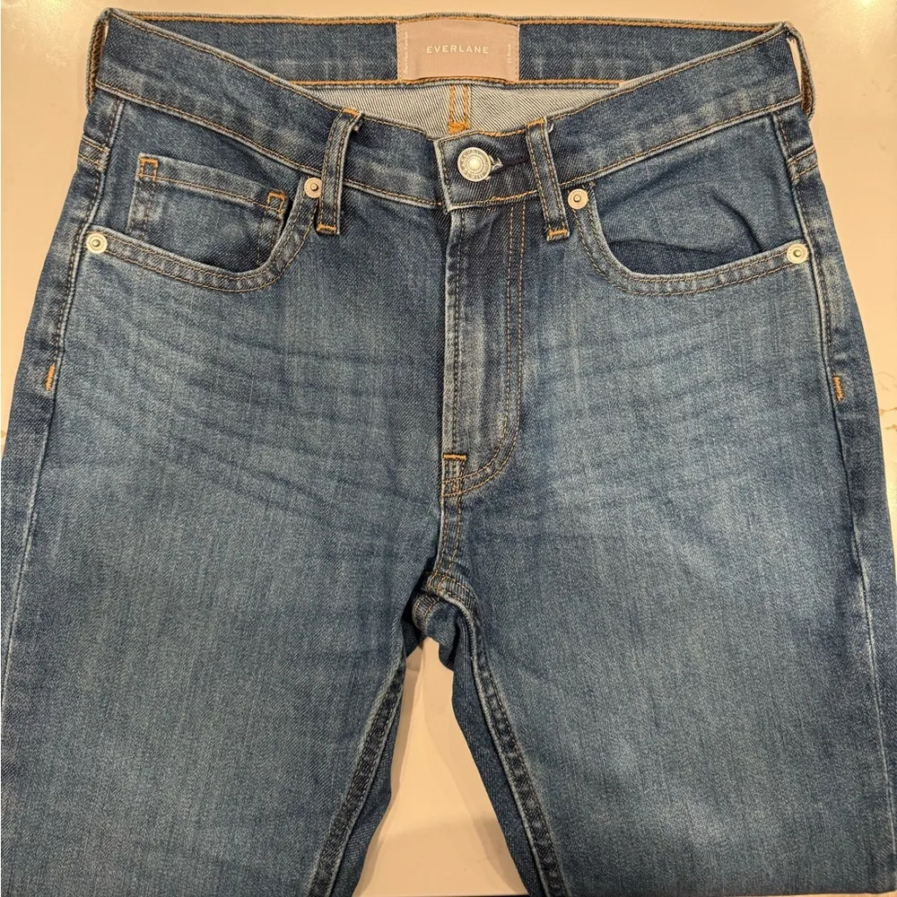 Everlane Ankle Jeans Size 25 Low Rise Medium Blue Wash - Image 4