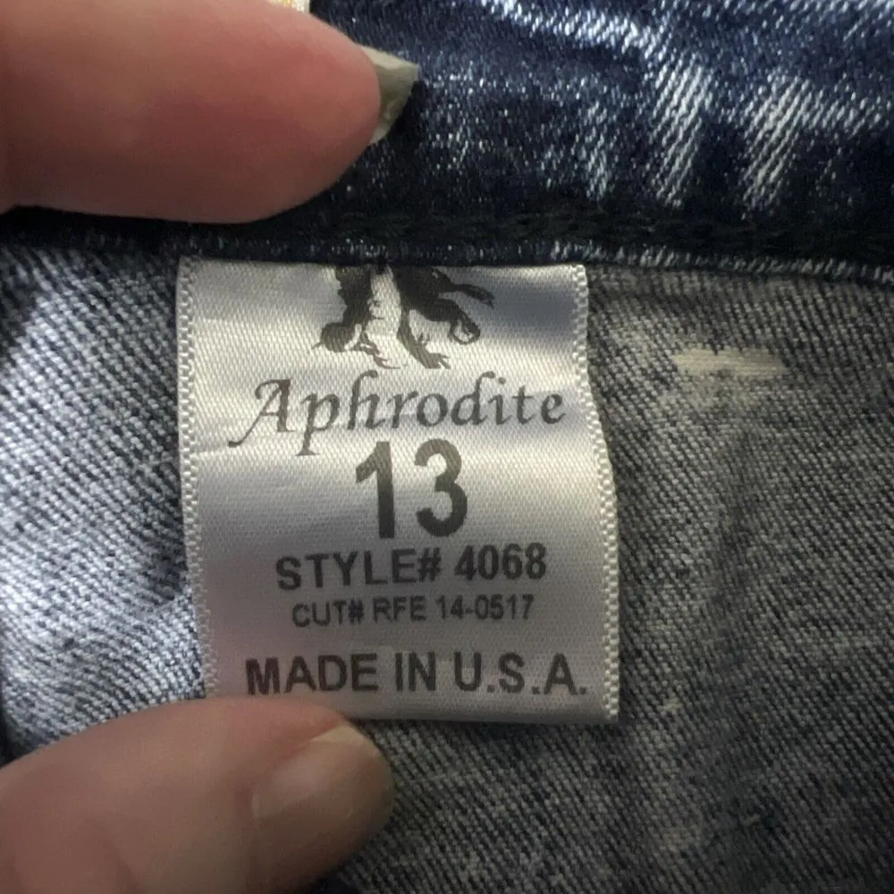 Aphrodite Jeans Women‎ Size 24 24x28 Skinny Straight Leg Stretch Blue 0215 - Image 8