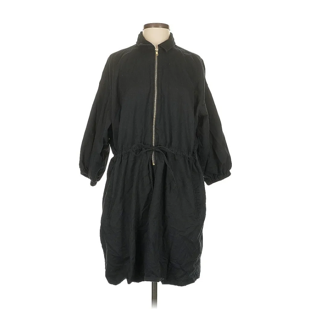 J.Crew Cinched zip-up Mini‎ dress in drapey cotton - Image 6