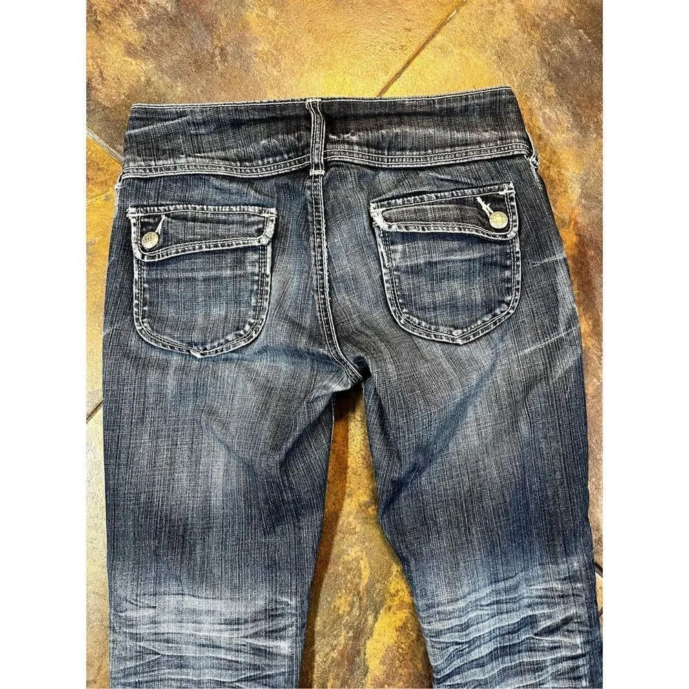 Standards & Practices 3 Button Close Boot Cut Size 27 Jeans Blue - Image 13