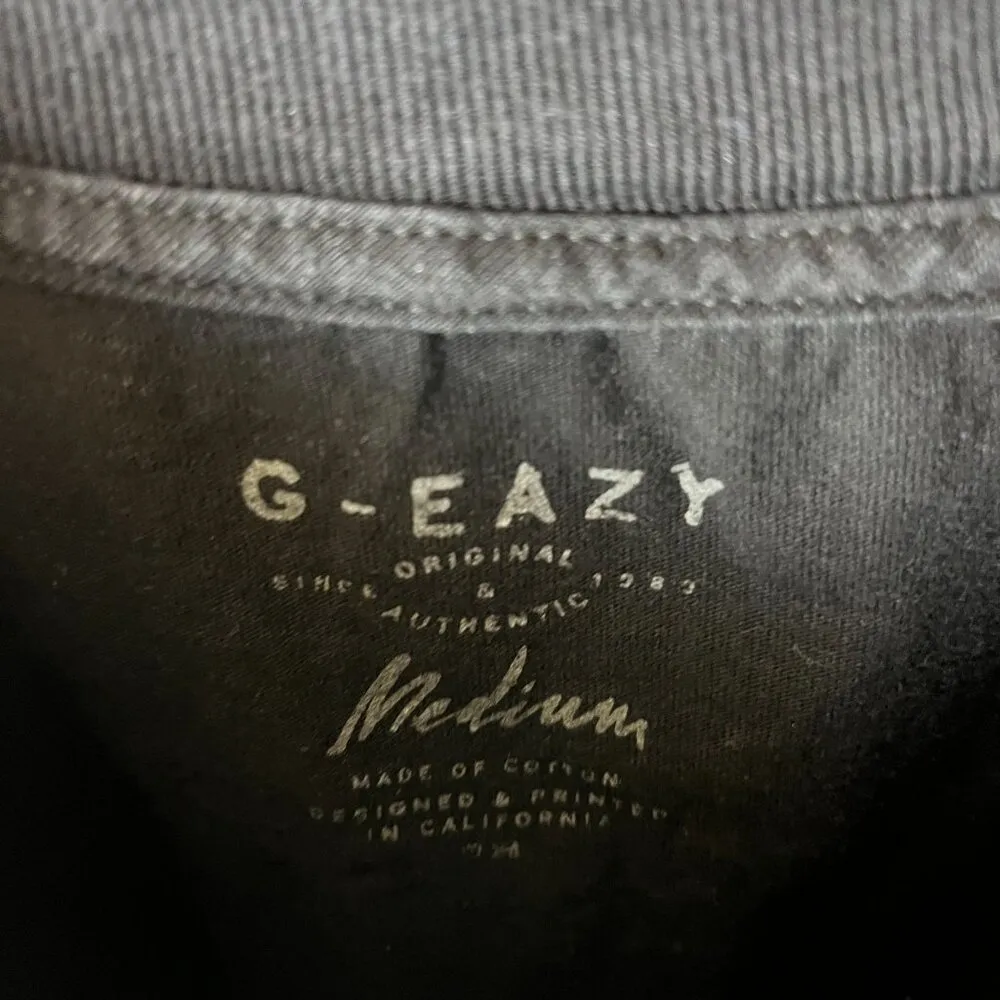 G-Eazy Rap Tee The Endless Summer Tour T Shirt Black Medium M Graphic Cotton - Image 4