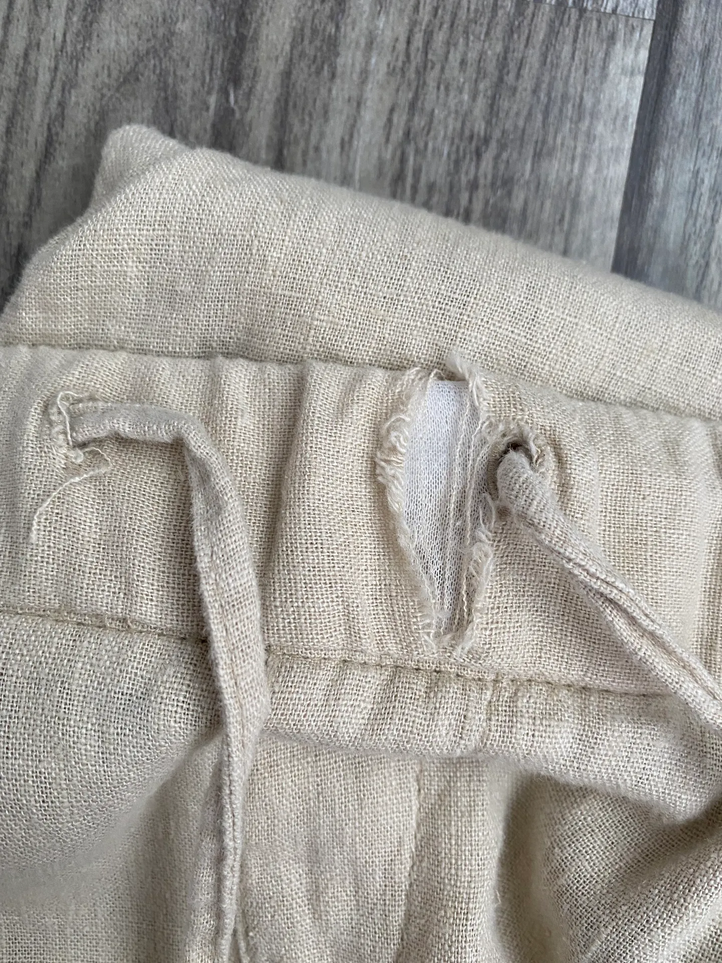 stone linen flowy pants  - Image 4