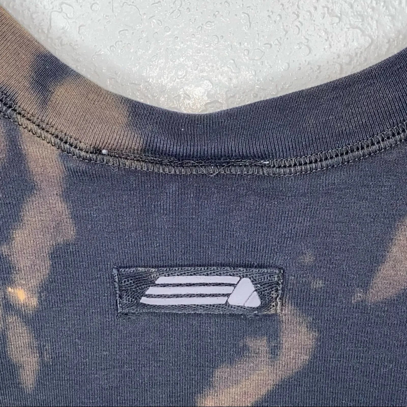 Vintage Liz Claiborne Liz Body Wear Bleach Splatter Crop Large Black Distressed - Image 4