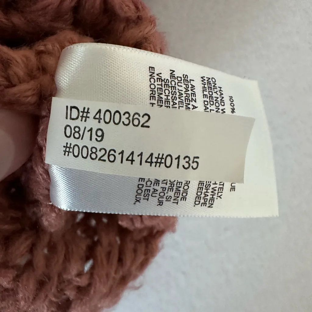 Express Chunky Knit Cropped Turtleneck Sweater – XS Rusty Pink - Image 5