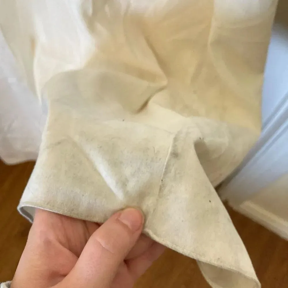 NWT Halston Women's White V Neck Flutter Short Sleeve Maxi Long Dress Size 12 - Image 9