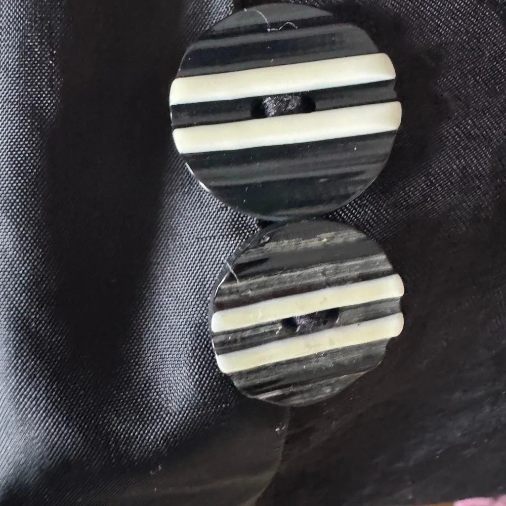 Vintage Gallery Black Trench Coat With Shoulder Pads Size 14 - Image 9