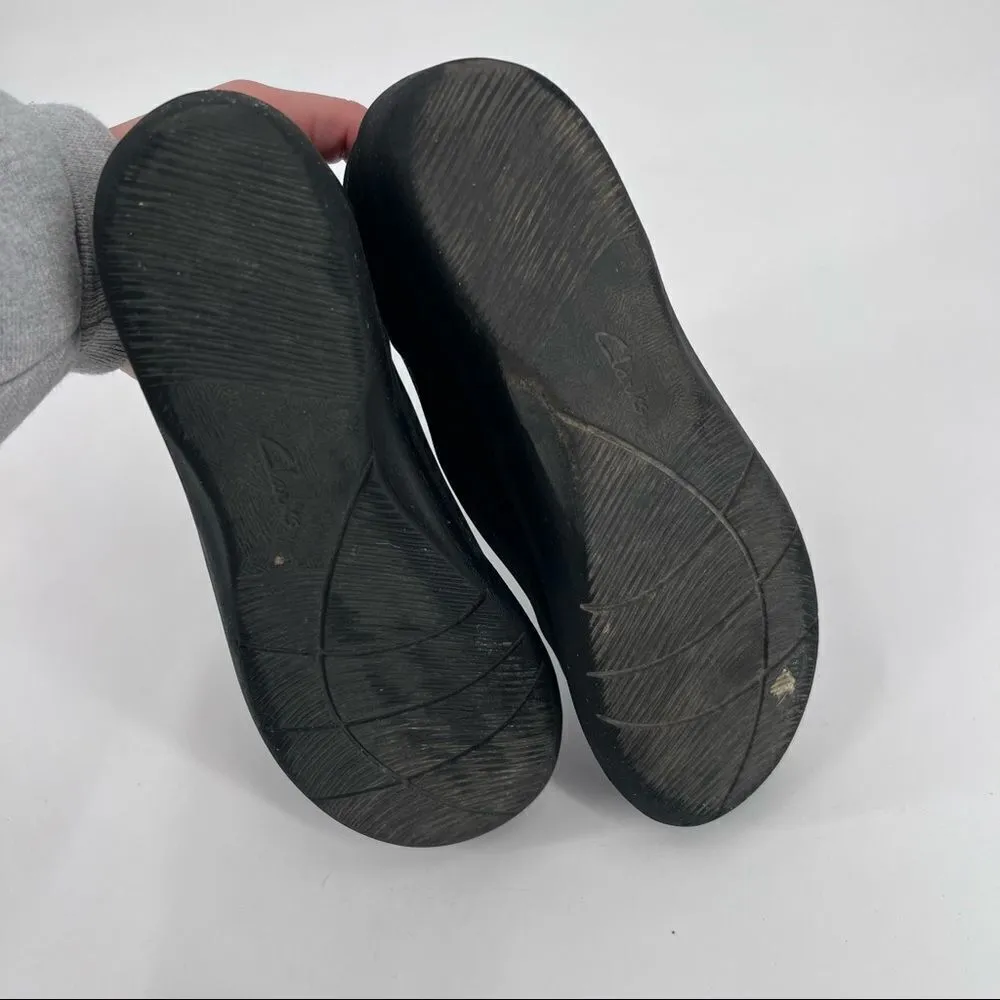 Clarks Sillian Holly black flats slip on shoes Cloudsteppers‎ size 7.5 - Image 8