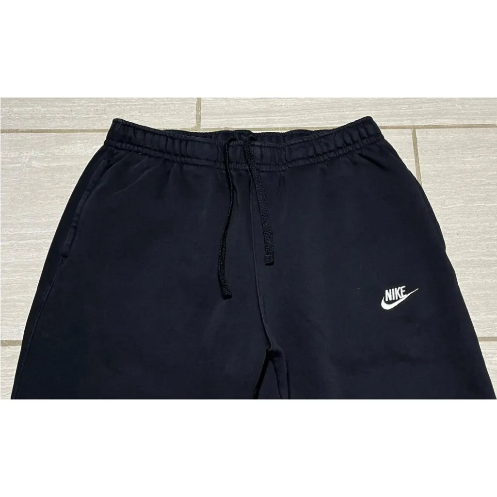 Vintage Y2K Nike Sweatpants Fleece Logo Embroidered Women’s Large Black - Image 3