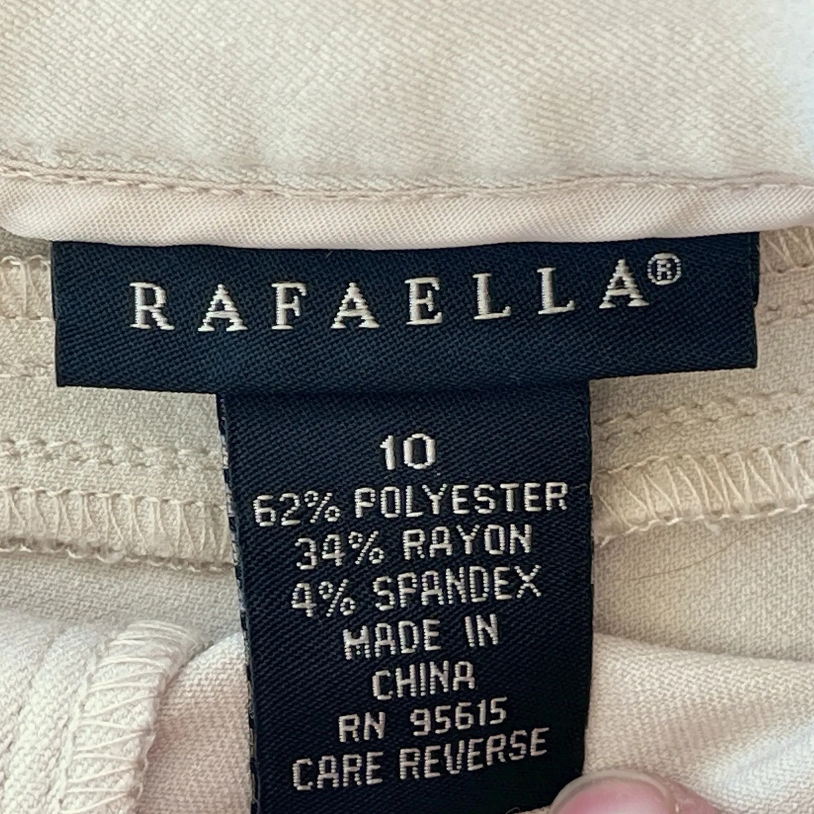 Rafaella Relaxed High Waist Wide Leg Khaki Dress Pants Size 10 Business Casual‎ - Image 5